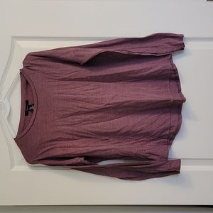 Women's Forever 21 Long-Sleeved T-Shirt Mauve/purple Size Medium